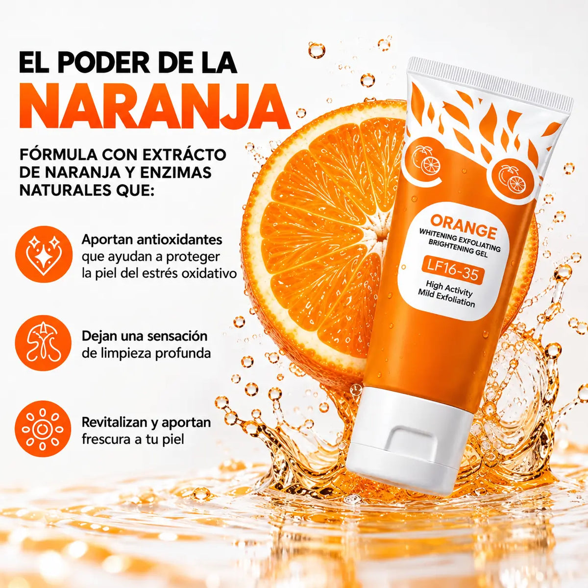 🍊 Exfoliante orange, Arrasa con la Suciedad Acumulada